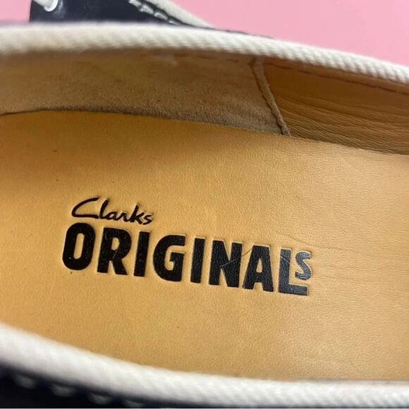 Clarks Originals Women’s Wedges Leather Crepe Sole Retro Size 8.5 Navy - Picture 8 of 12